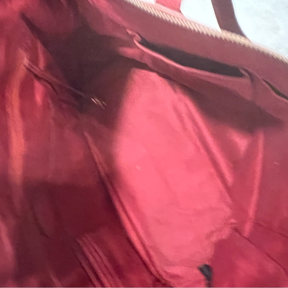 Fossil two tone red zippered tote - Picture 5 of 10